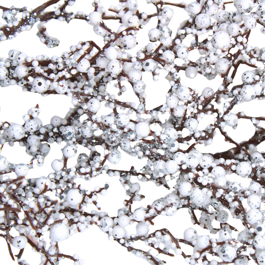 Berry Blanco Brillante | Decoración invernal elegante