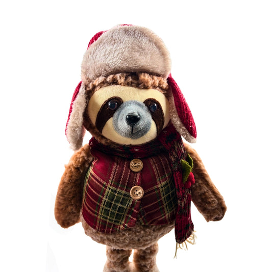 Set de figuras de perezosos navideños con ropa invernal – diversión y ternura para tu decoración