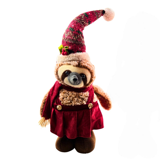 Set de figuras de perezosos navideños con ropa invernal – diversión y ternura para tu decoración