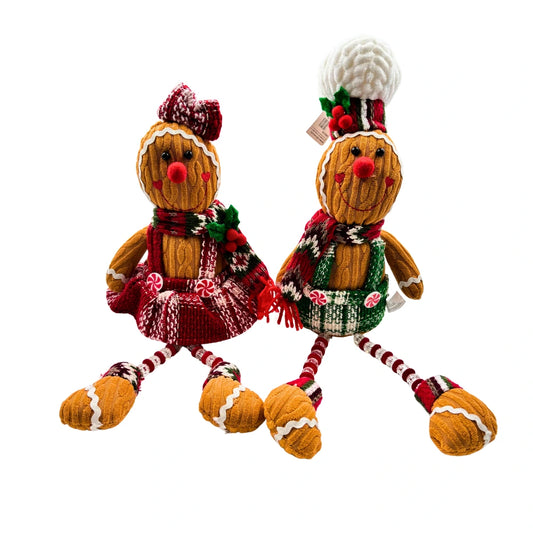Muñecos de Jengibre Sentados con Piernas Largas – 2 Piezas