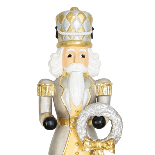 Cascanueces Plata y Dorado | Decoración Navideña Elegante