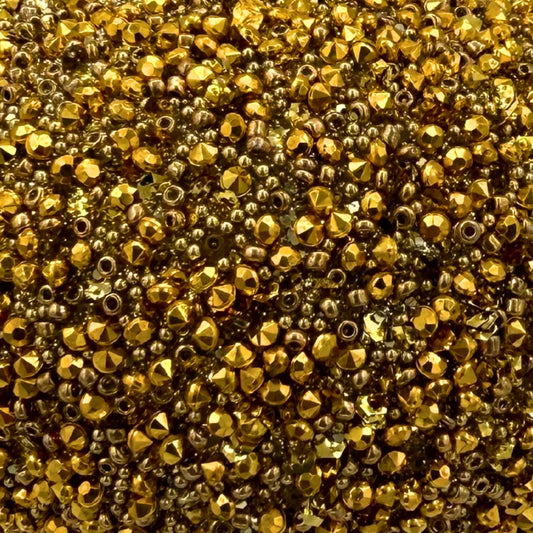 Ornamento de Cristal Champagne con Cuentas