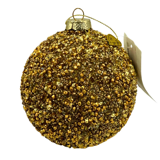 Esfera de Cristal Champagne con Cuentas