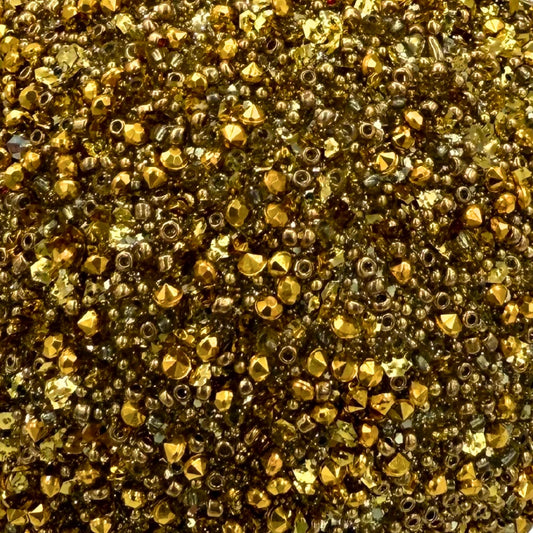 Esfera de Cristal Champagne con Cuentas