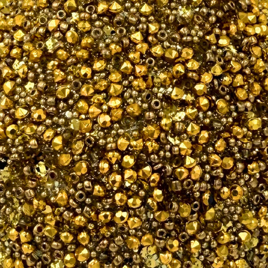 Ornamento Champagne con Cuentas de Cristal – Brillo Elegante