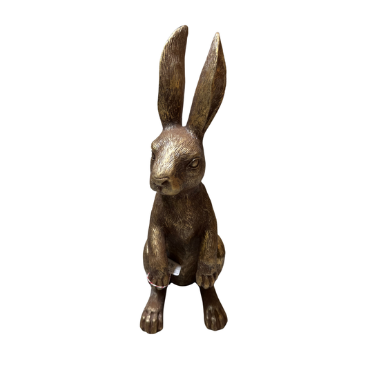 Elegante Figura de Conejo de Latón Antiguo