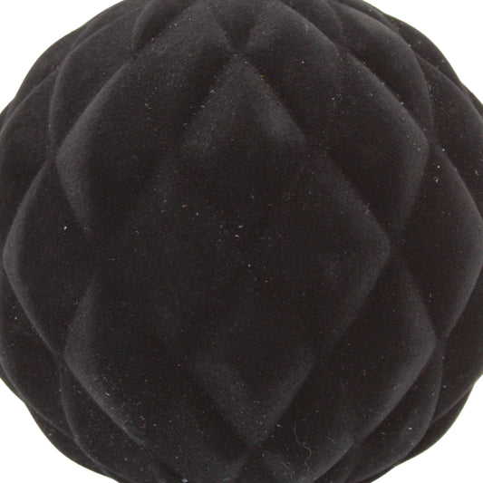 Esfera de Navidad negra de plástico elegante 10 cm