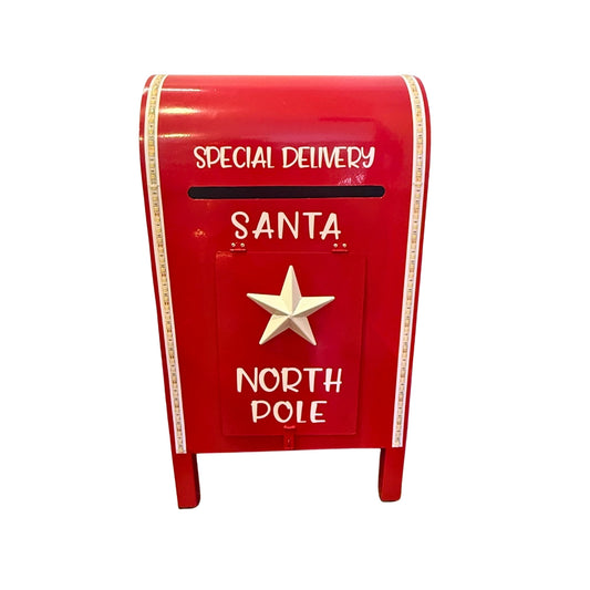 Buzón Navidad Rojo con Luz LED – Santa North Pole