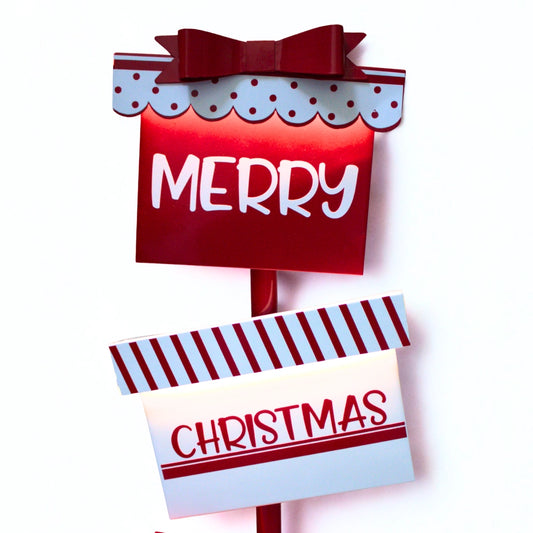 Torre de Regalos con Luz LED | Decoración Navideña 3 Niveles