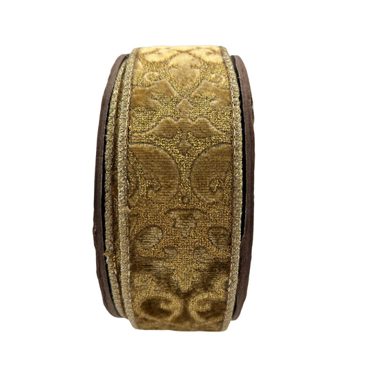 LISTON TERCIOPELO GLITTER TREILLAGE ORO 1.5 ST