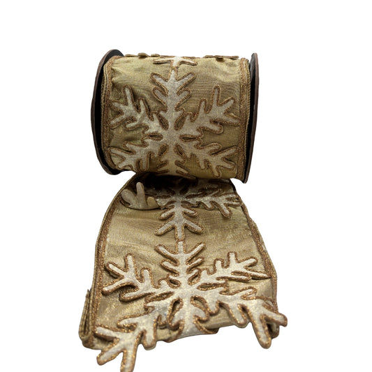 LISTON COPO DE NIEVE METALICO ORO STVN