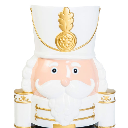 Cascanueces Blanco 65cm | Decoración Navideña Clásica